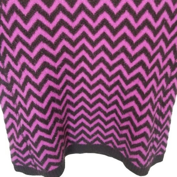 J.Crew Womens L Purple Zigzag Print Crew Neck Shor - Picture 4 of 10